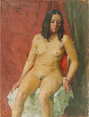 Судаков Павел Фёдорович. Сидящая обнаженная